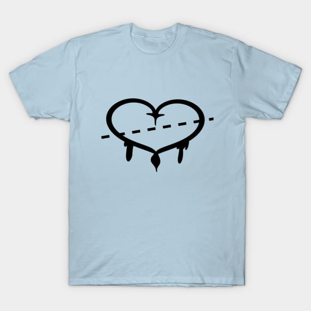 A Patched Heart T-Shirt by lovelyladyartist